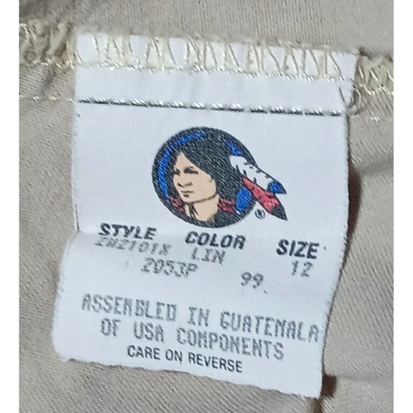 Vintage Cherokee Pants Womens Size 12 Khaki High Waist Rise Mom Made in USA - Picture 9 of 13